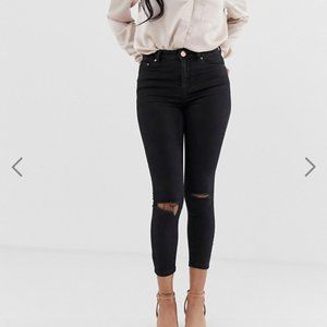 ASOS Petite High Waist Skinny w/Ripped Knees